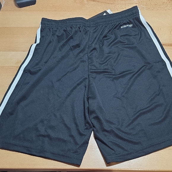 Adidas Black and White Athletic Shorts with Classic Stripes - Picture 4 of 4